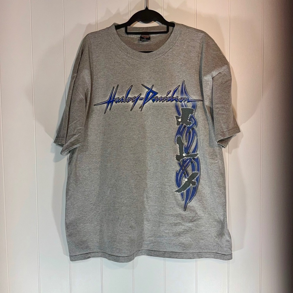 Vintage 2002 Harley Davidson Chattahoochee GA T-Shirt Gray 2XL